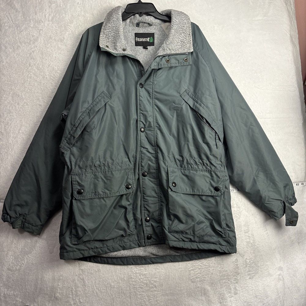 Vintage Fieldmaster Jacket Chore Coat Men's Sz Large Green Button Up